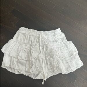 white mini skirt